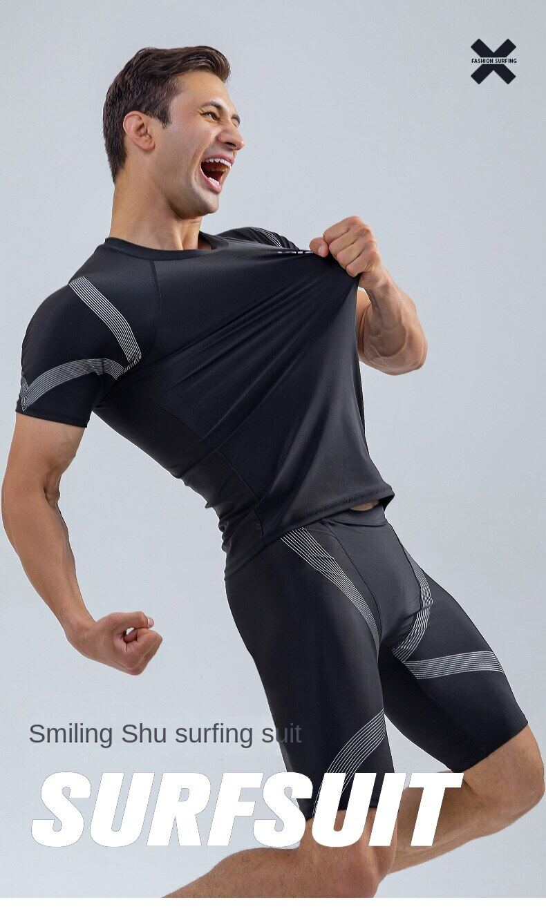 Maillot de bain pour homme Short Maillot de bain professionnel Angle plat Séchage rapide Tissu de natation_voghion.com