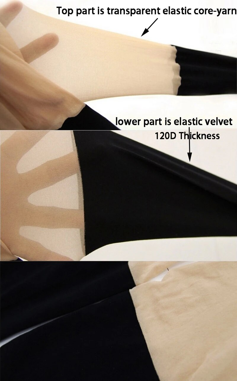 Calze sexy da donna nuova primavera Cute Cat Tail Leggings Collant patchwork con doppia striscia velata tentazione_voghion.com