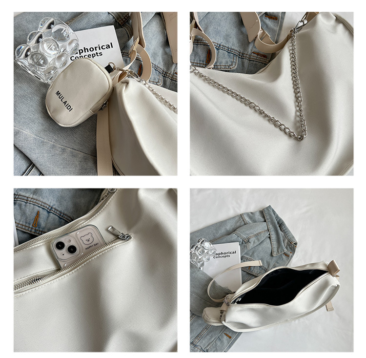 Borsa da donna di grande capacità autunno e inverno versatile 2023 nuova borsa a tracolla monospalla, borsa di stoffa rossa per madre e figlio, borsa per gnocchi di nicchia_voghion.com