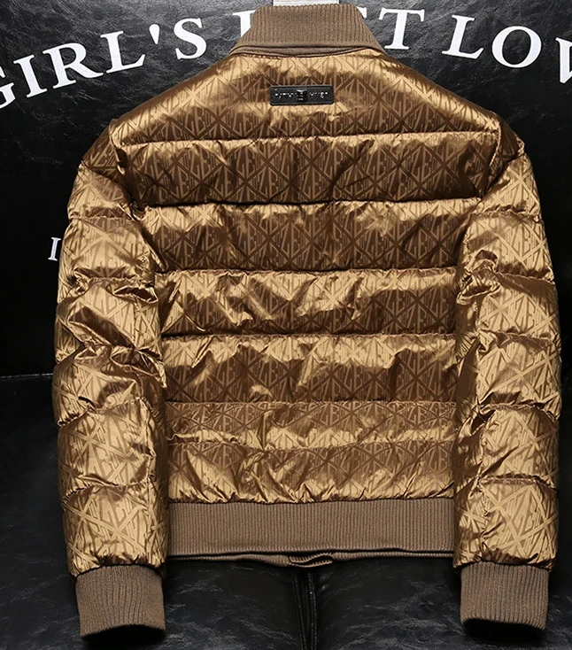 European Station High-End Trendy Verdicken Revers Kurze Daunenjacke Herren Winter Freizeit Mode Bestseller Weißer Entendaunenmantel_voghion.com
