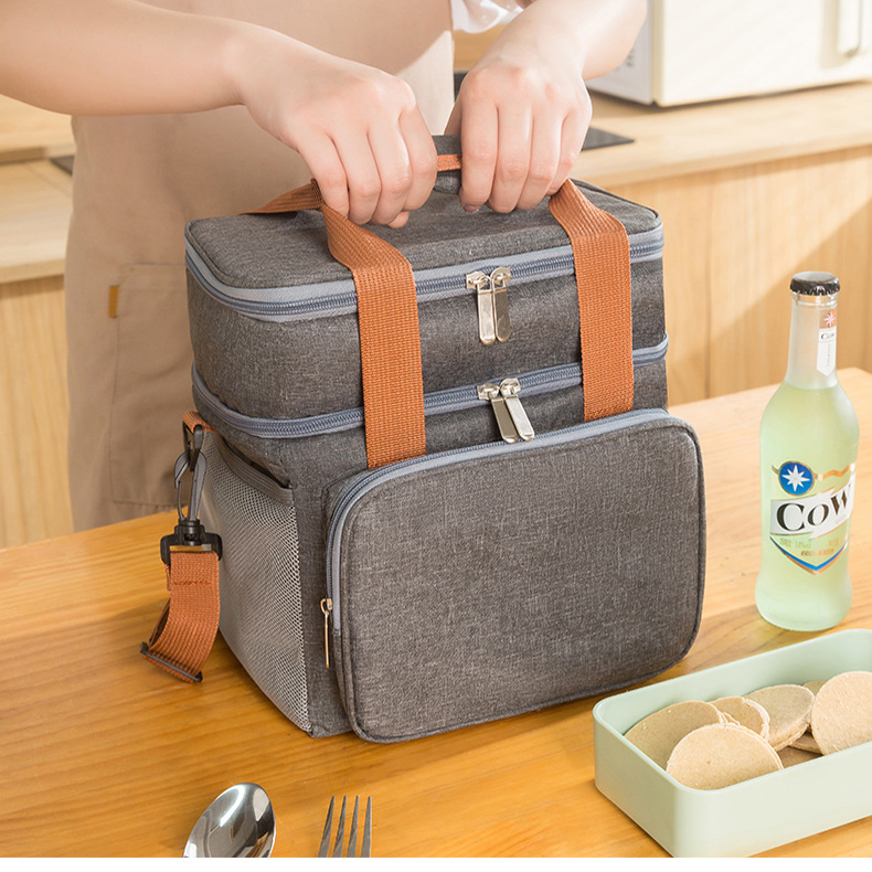 Kitchen Gadget Sets Double Layer Insulation Bag Multi Function Outdoor Picnic Travel Fresh Keeping Leak Proof Waterproof Shoulder Ice Pack_voghion.com