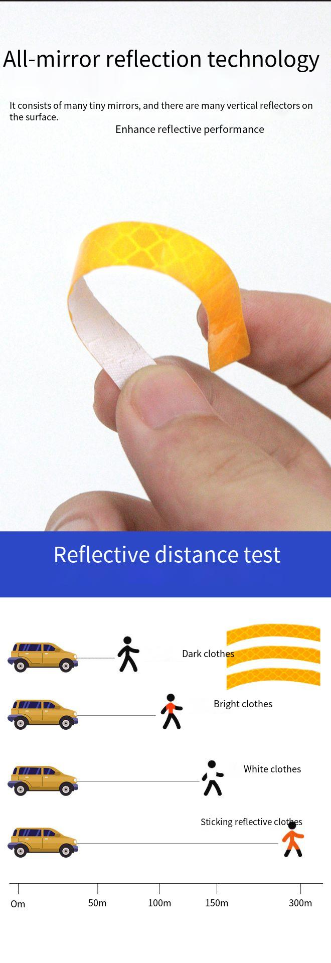 Autocollants de vélo, autocollants de carrosserie imperméables, autocollants réfléchissants pour VTT, bandes réfléchissantes pour moto, autocollants lumineux pour vélo, bandes fluorescentes_voghion.com