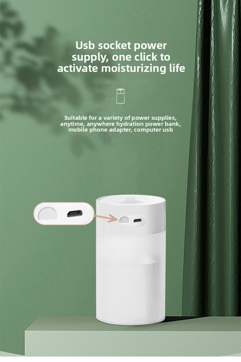 Umidificatore e diffusore di aromi USB - Design compatto da 500 ml, nebulizzazione regolabile, spegnimento automatico, LED a 7 colori, funzionamento silenzioso per casa/ufficio/viaggi_voghion.com