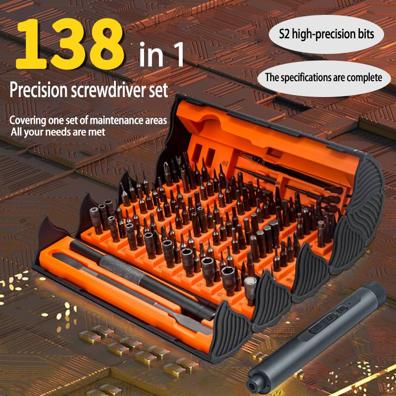 Household All-round Maintenance Tool Box 138-in-1 Screwdriver Combination Complete Bits One Box For The Whole Family To Repair_voghion.com