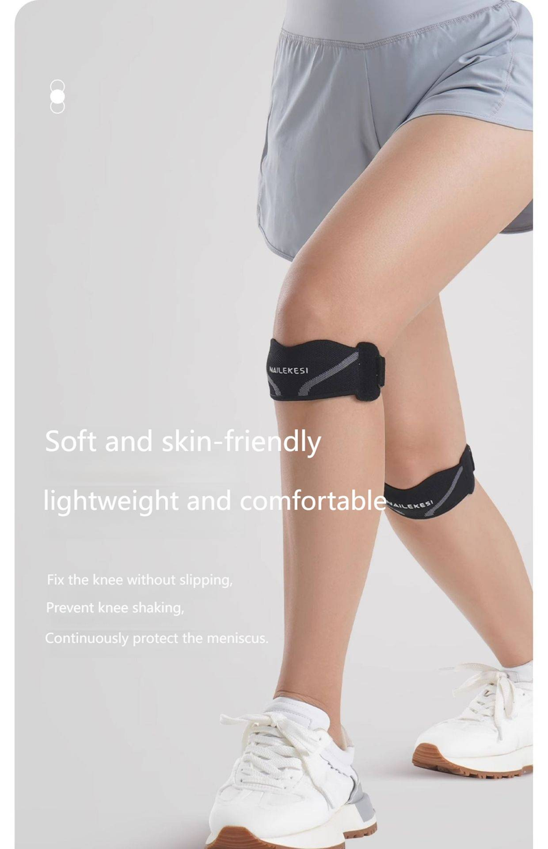 Professionele unisex kniebrace voor hardlopen, wandelen, badminton en sport - ademende compressiekous met siliconen vulling_voghion.com