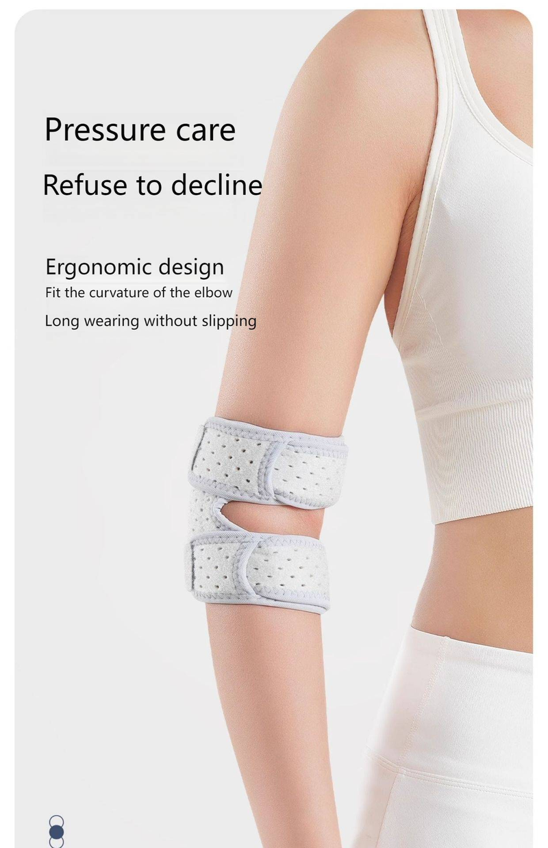 Premium Silicone-Enhanced Elbow Support For Tennis & Gym - Breathable Compression Sleeve For Men & Women (Single/Pair, Black/Gray/Pink/Skin)_voghion.com