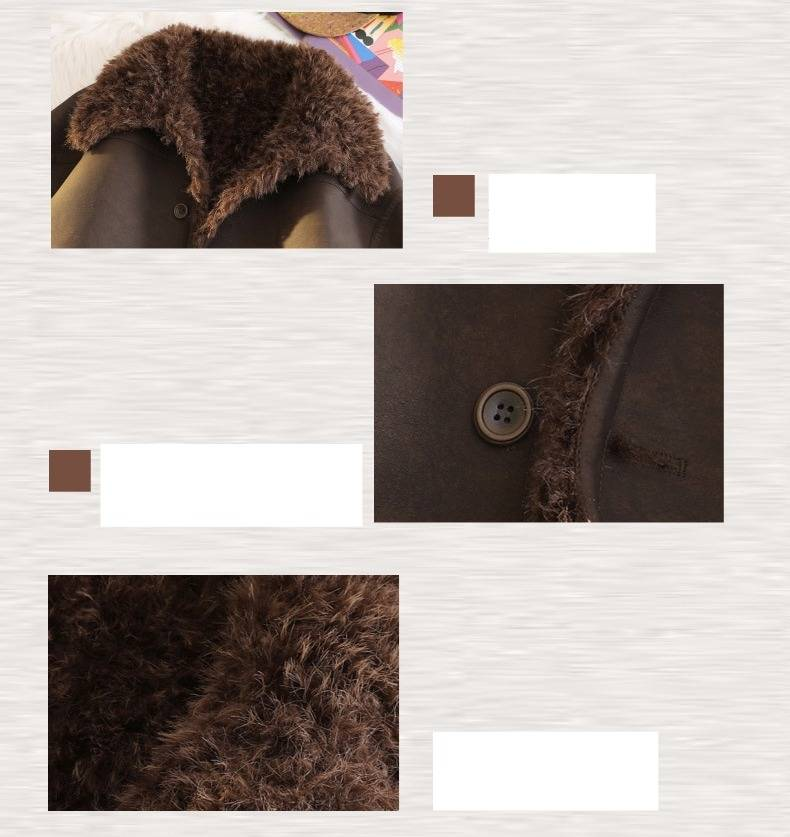 Blouson aviateur réversible en fausse fourrure pour homme, coupe-vent d'hiver chaud doublé polaire avec col montant, coupe ajustée et décontractée pour grandes tailles (M-5XL)_voghion.com