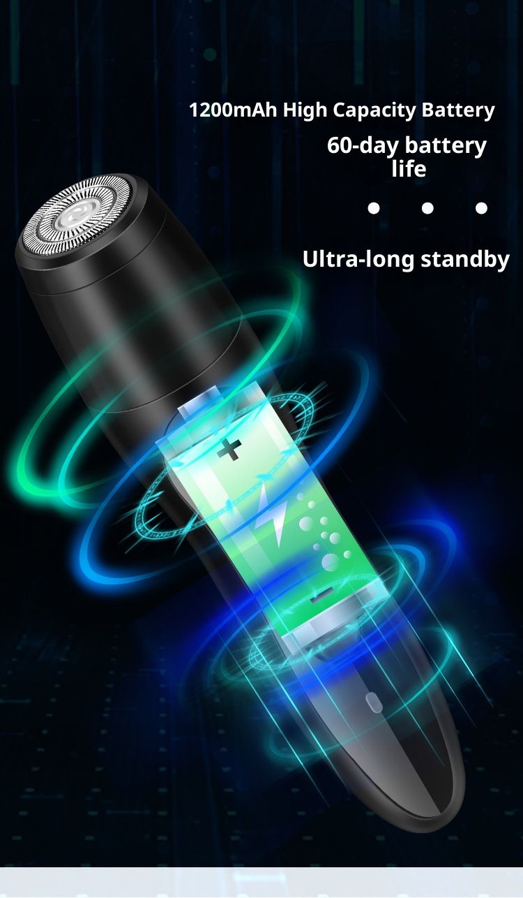 Professional Electric Shaver - 3D Floating Head Rotary Shaver With USB/AC Dual Charging, Hypoallergenic Blades & Waterproof Design For Men_voghion.com