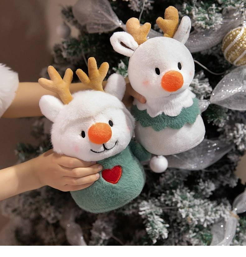 Adorable Christmas Plush Toy – Festive Reindeer & Tree Decorations, Soft Stuffed Animal For Holiday Cheer_voghion.com