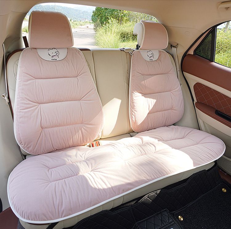 Autos & Motorräder Daunentextur verdicktes Autositzkissen Winter kurzer Plüsch warm weich Göttin Stil Cartoon süßes Winter High-End-Gefühl_voghion.com