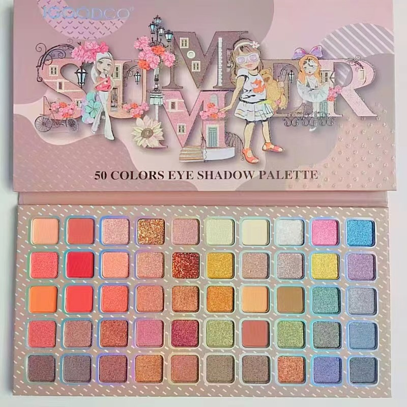 Farbplatte 50 Farben City Girl Lidschatten Perlglanz Matt Hell Stück Zarte Bühnen Make-up_voghion.com
