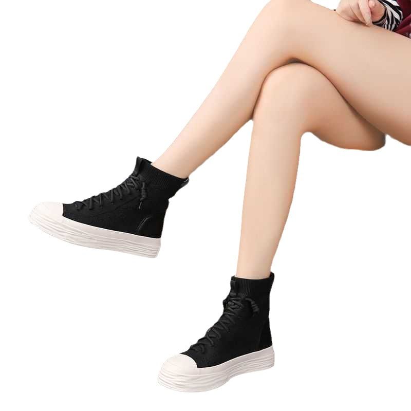 Italienische Ausverkauf Echtleder High Top Sockenschuhe Damenstiefel_voghion.com