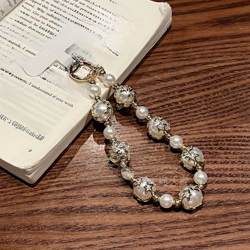 Light luxury mobile phone chain pendant, sparkling diamond, thousand diamond high-end bead wrist bracelet, rope hanging_voghion.com