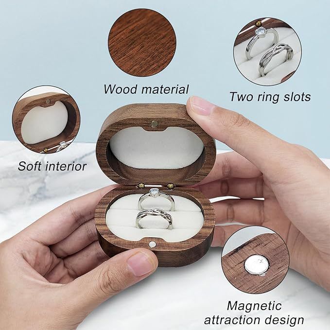Vorschlag gravierte Holzring Lager Hochzeit Zeremonie Foto Requisiten geheime ultradünne unsichtbare Box_voghion.com