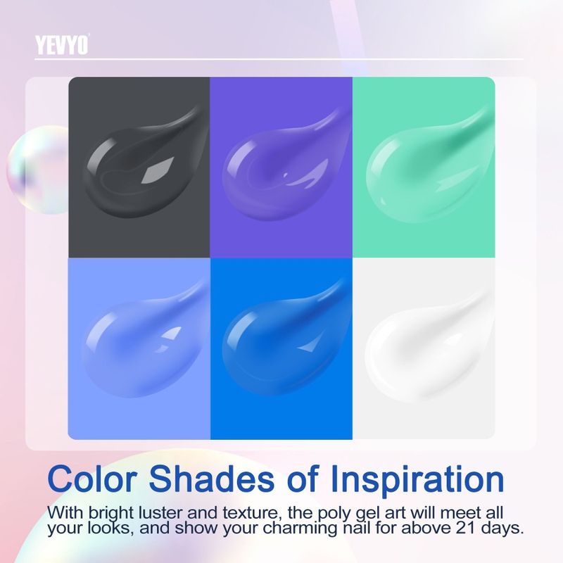 Kit 6 UV per unghie artistiche, lampada per principianti, Polygel con ricostruzione unghie, per unghie scorrevoli, base, strumenti, strato_voghion.com