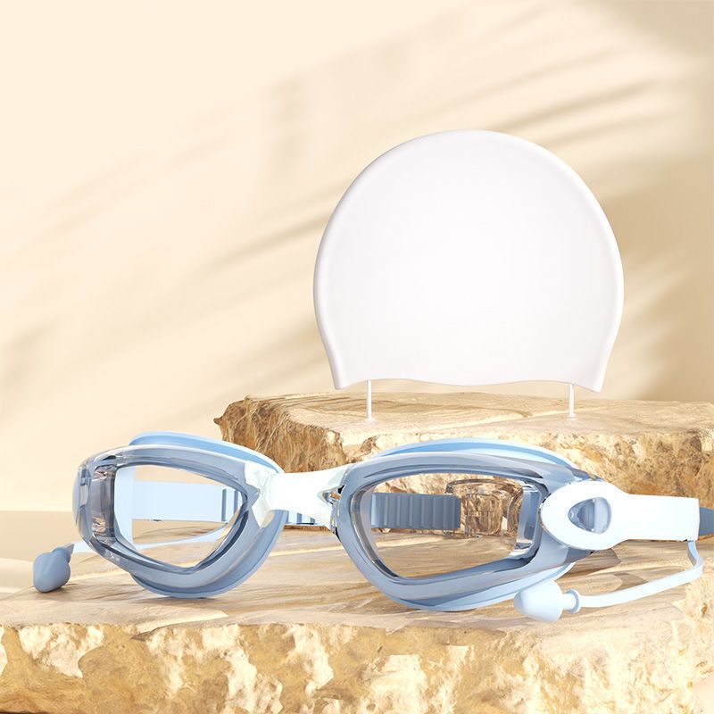 Swimming Goggles New High Definition Waterproof And Anti-fog Electroplating Swimming Goggles Swimming Cap Set Unisex Waterproof Glasses_voghion.com