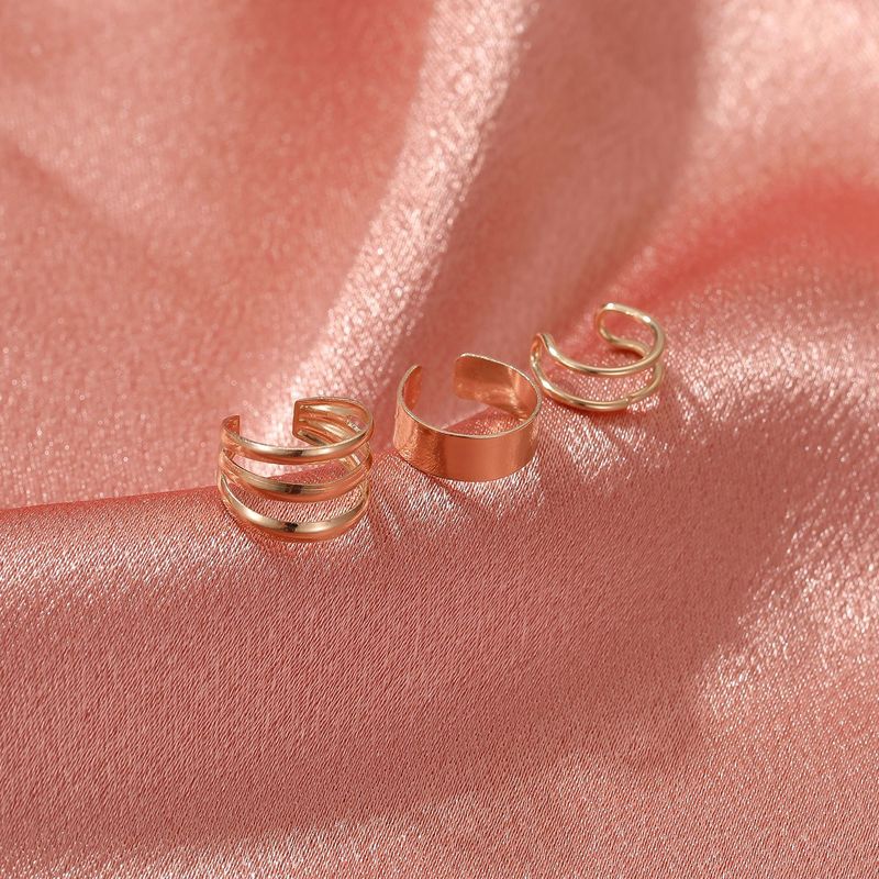 Korean style ins temperament no hole c type earbone clip fashion retro cold wind geometric hoop earrings earrings_voghion.com