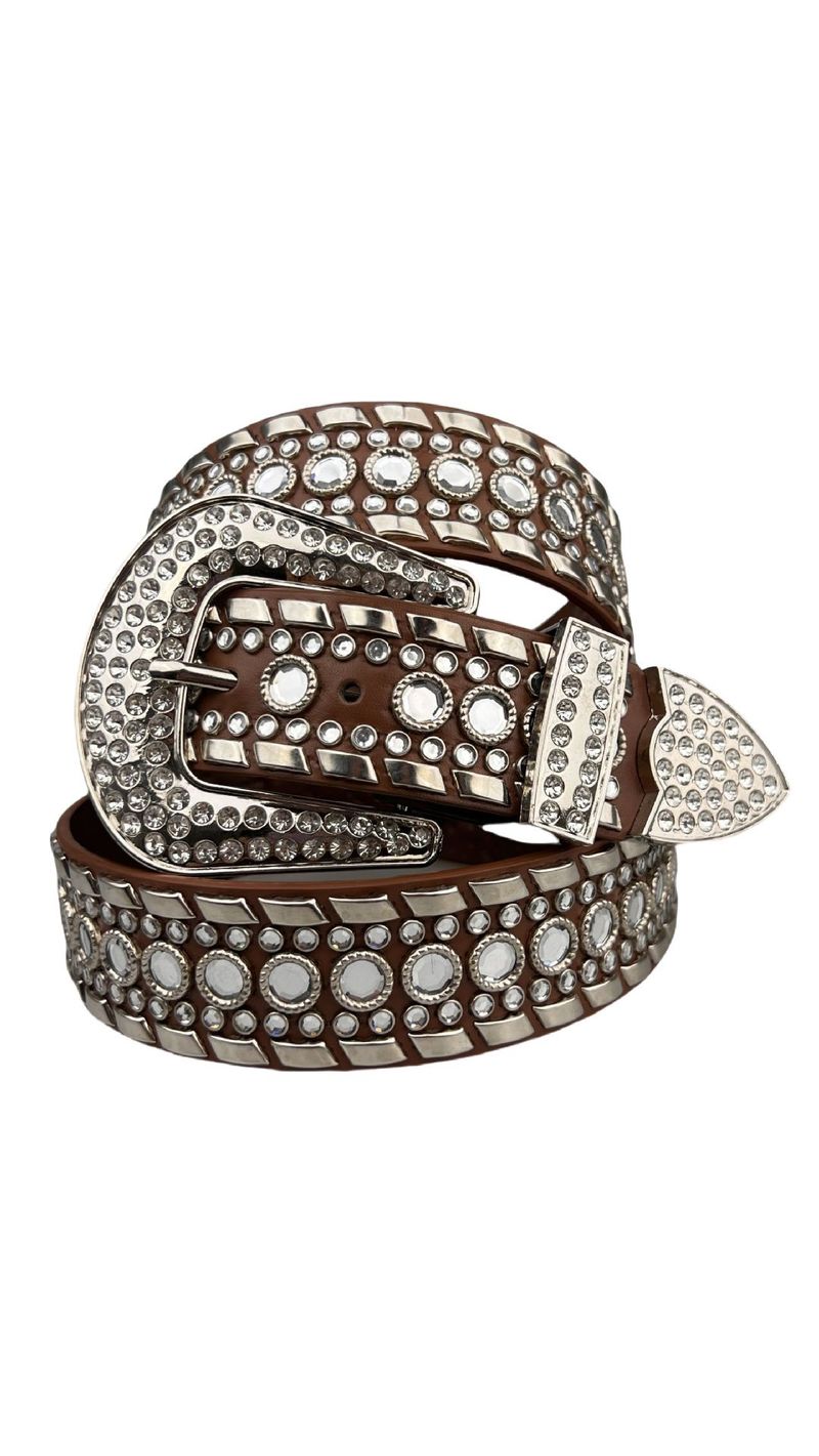 Diamond Belt Punk Style Rhinestone Belt Special Hot Performance Pin Buckle Set With Source_voghion.com