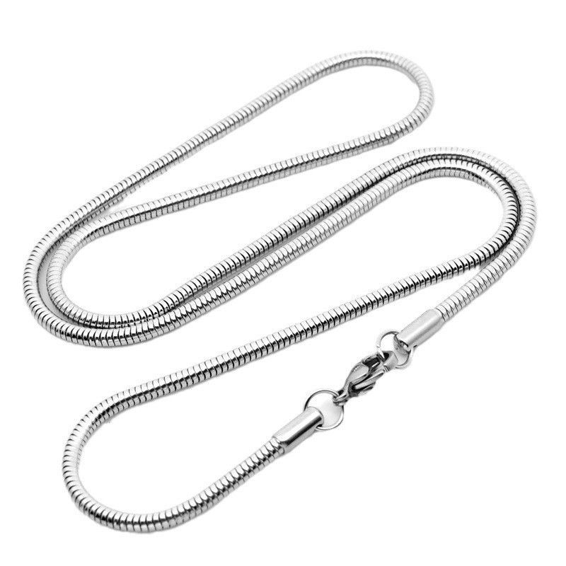 Titanium Non-Fading Snake Bone Men's Necklace Hip Hop Cuban Stainless Steel Sweater Clavicle Chain_voghion.com