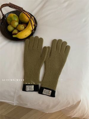 2023 neue koreanische Art gestrickte fingerlose Winterhandschuhe für Frauen Warm Radfahren Kälteschutz Lange Touchscreen Handyhandschuhe_voghion.com