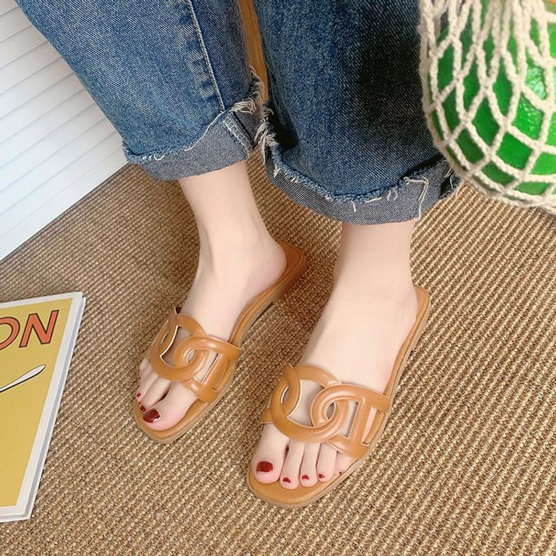 p7 Grenzüberschreitende netzrote Studenten-Sandalen und Hausschuhe mit niedrigen Absätzen und Schweinsnasen_voghion.com