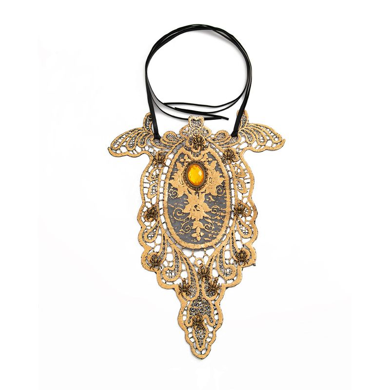 Ensemble de colliers et de chaînes de clavicule incrustées irrégulières en dentelle_voghion.com