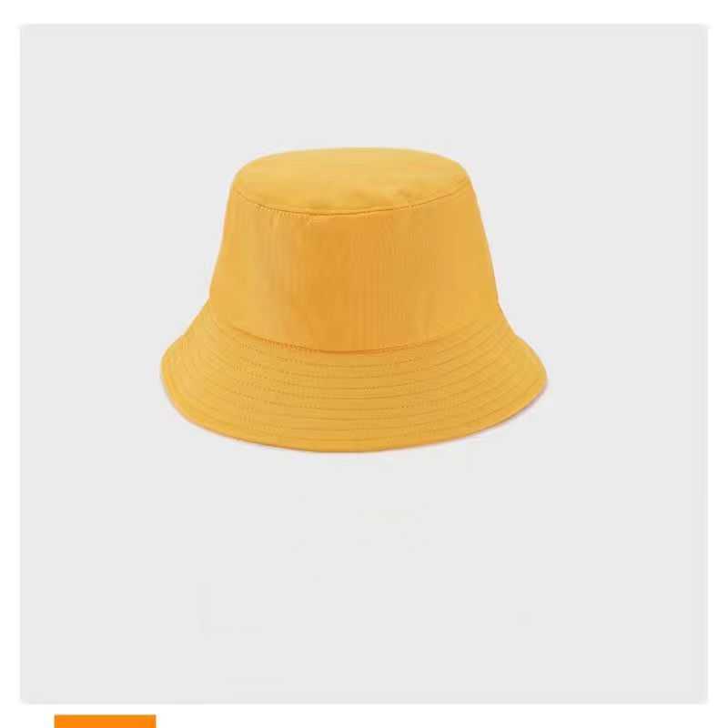 Frühling Sommer Einfarbig Schutz Fischer Soft Top Schwarz Eimer Unisex Vielseitig Gesicht Abnehmen Sonnenhut_voghion.com