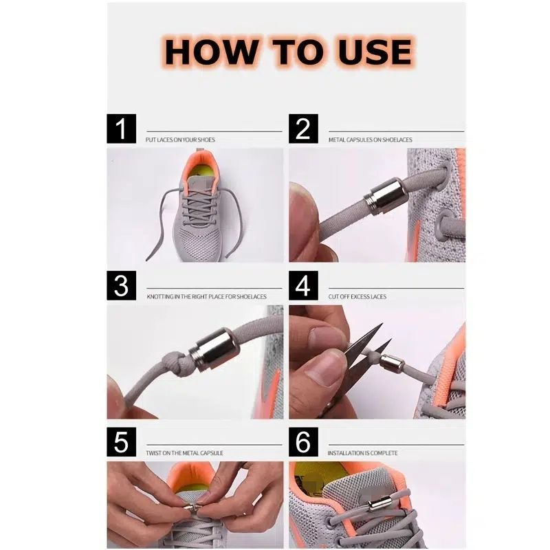 Shoe Accessories men and women elastic elastic semi circular shoelaces children's metal capsule buckle free tie lazy shoelaces_voghion.com