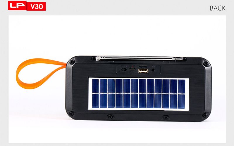 LP-V30 new solar powered Bluetooth speaker, outdoor radio, flashlight, portable multifunctional speaker_voghion.com
