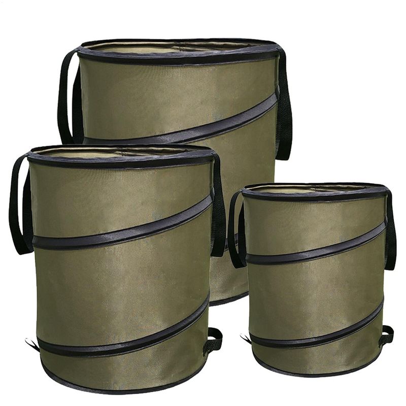 Portable Oxford Collapsible Pop-Up Garden Leaf Trash Can Garbage Storage Bag Bin_voghion.com