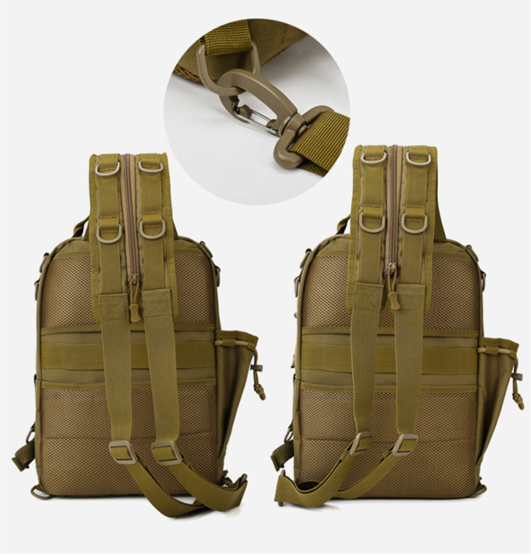 Sac de rangement camouflage d'extérieur à bandoulière simple et double, double usage, grande capacité, sac à bandoulière tactique, sac d'escalade et de pêche sauvage_voghion.com