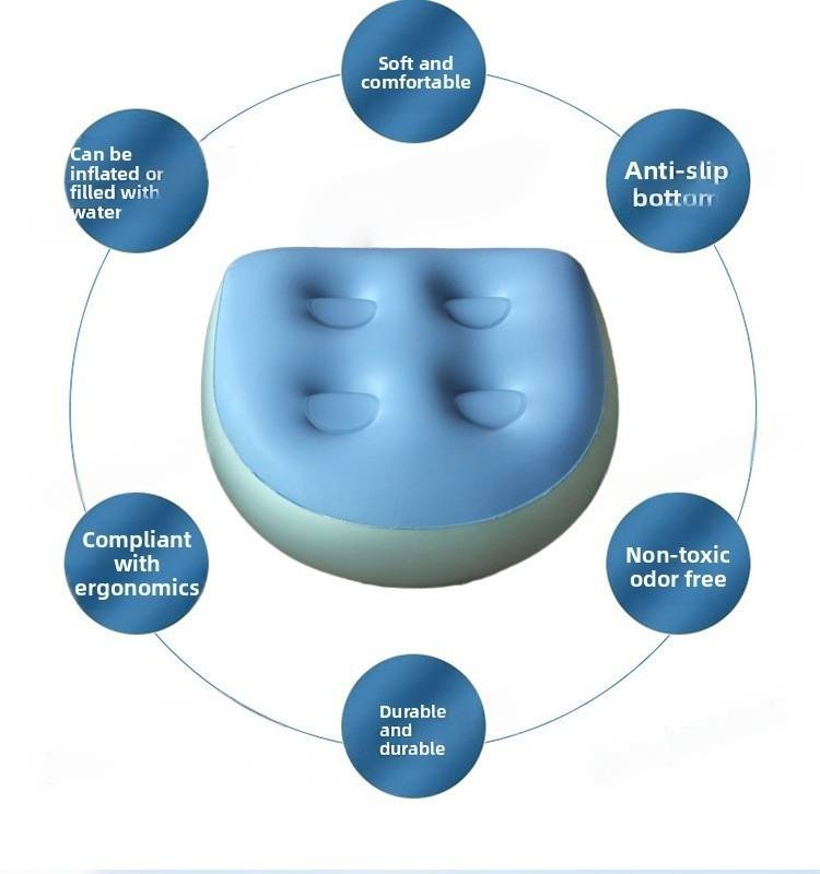 Cuscino gonfiabile con ventose e massaggio - Cuscino ergonomico per spa (supporto posturale, impermeabile, portatile, antidolorifico)_voghion.com