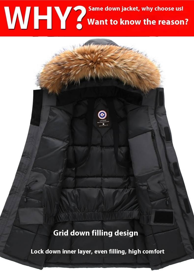 Unisex Heavy-Duty Parka Jacket With 700 Fill Power Duck Down For Extreme Cold Weather (-30°C To -15°C) – Windproof, Breathable, Multi-Pocket Design_voghion.com