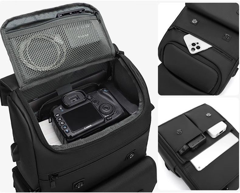 Waterproof Anti-Theft DSLR Camera Large Capacity Dual-Shoulder Photography Backpack Outdoor Drone Bag_voghion.com