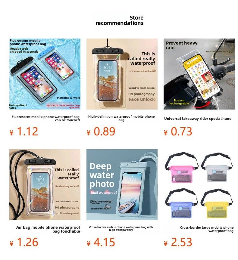 Wasserdichte Handytasche mit schwimmendem Touchscreen-Airbag, Schwimmen, Rafting, 70 % Rabatt auf gradversiegelte Tauchtasche für Fahrer_voghion.com