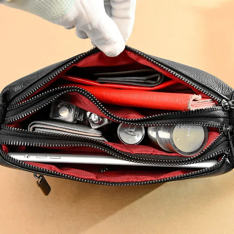 Borsa a tracolla da donna in vera pelle, stile cowboy, 250408l_voghion.com