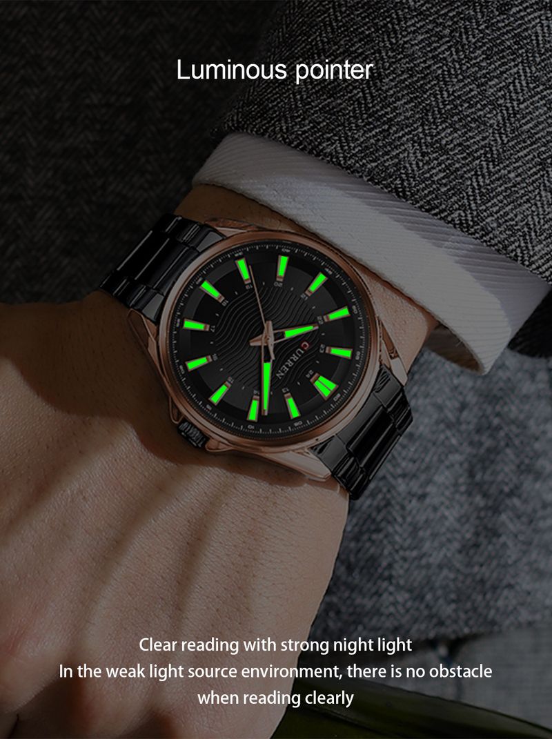 Men's Waterproof Quartz Watch With Stainless Steel Band, Minimalist Round Dial, Date Display, Casual Business Wristwatch_voghion.com