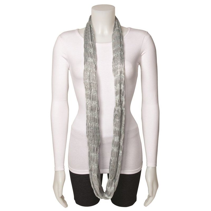 Blue, Grey & Silver Scarf_voghion.com