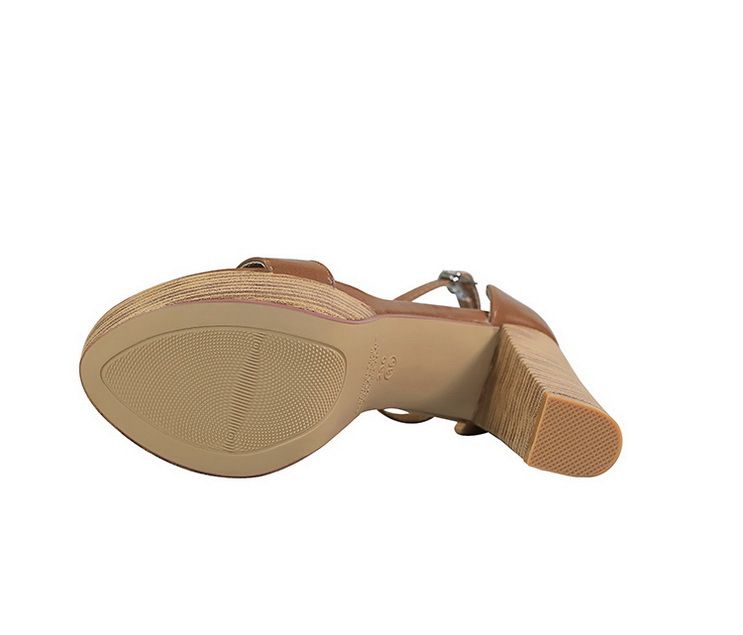 Women's Elegant Strappy Open-Toe High Heel Sandals With Chunky Heel & Platform Black Brown White Sizes 34-40 Super High Heel Waterproof Platform Shoes_voghion.com