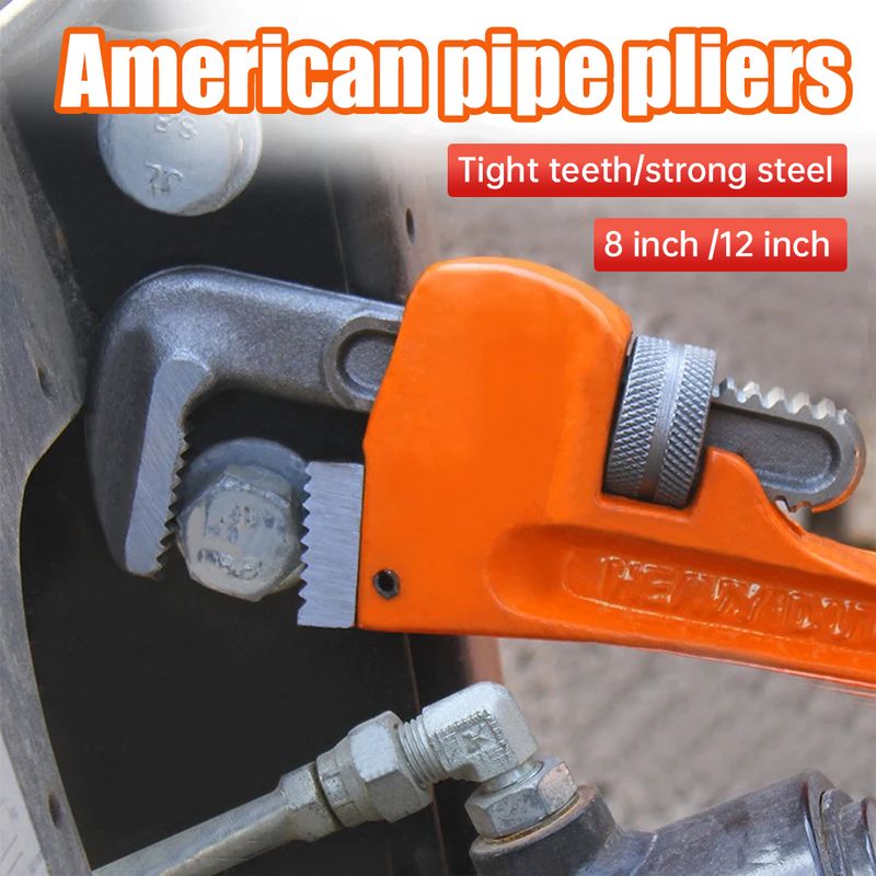 8 Inch 12 Inch Pipe Wrench Universal Pipe Wrench Multifunctional Quick Plumbing Water Pipe Wrench Combination Wrench Tool_voghion.com