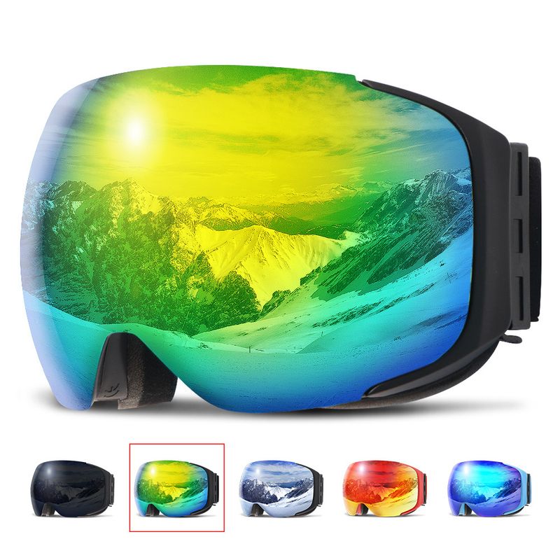 COPOZZ Magnetische Skibrille für Erwachsene, Antibeschlag-Schicht, Unisex, große Kugelform, kompatibel mit Sehstärke_voghion.com