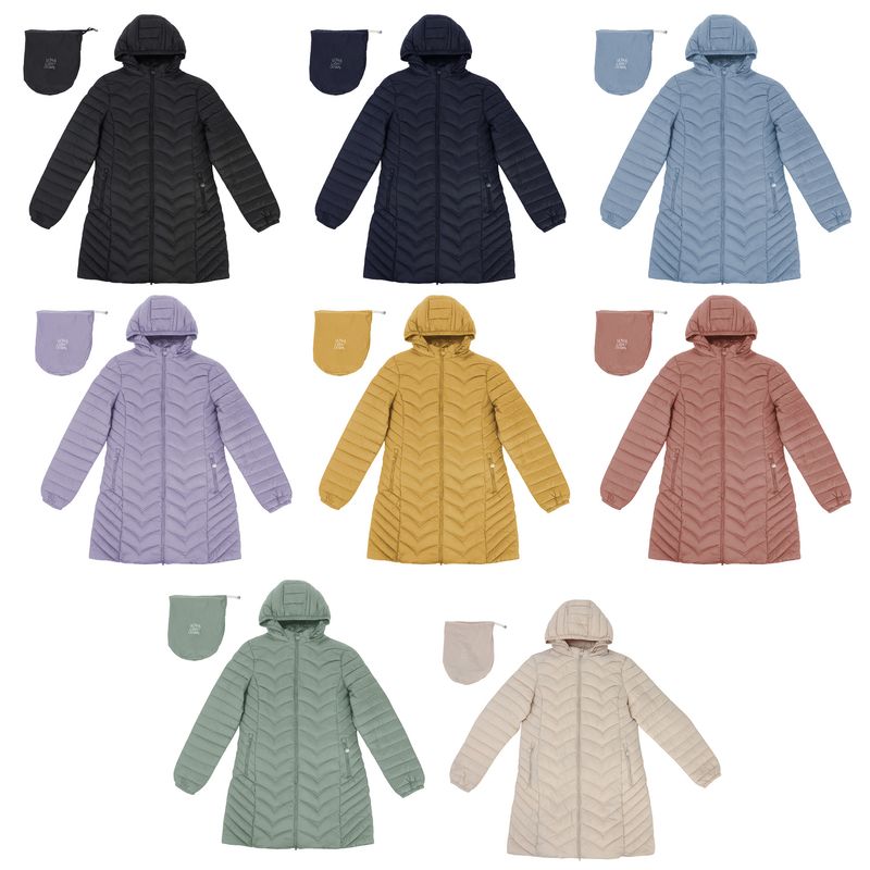 Dames winterjas met lange puffer en afneembare capuchon, warme gewatteerde jas voor koud weer, stijlvolle losse pasvorm bovenkleding in meerdere kleuren_voghion.com