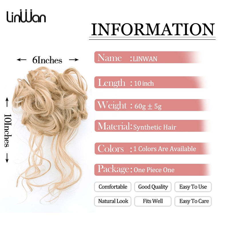 Chignon sintetico con artiglio Chignon disordinato riccio soffice clip nelle estensioni dei capelli coda di cavallo Posticci falsi naturali per le donne_voghion.com