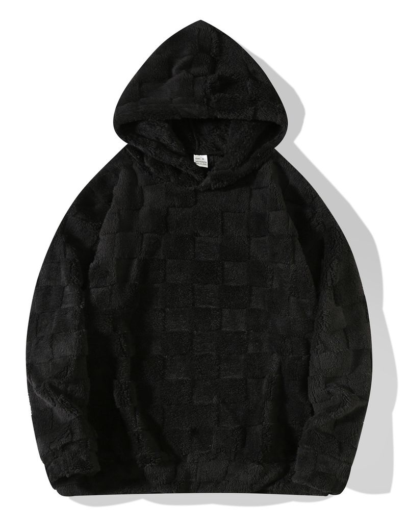 Übergroßer Fleece-Hoodie für Herren – Winter-Pullover mit Sherpa-Futter und Karomuster (S-XXL)_voghion.com