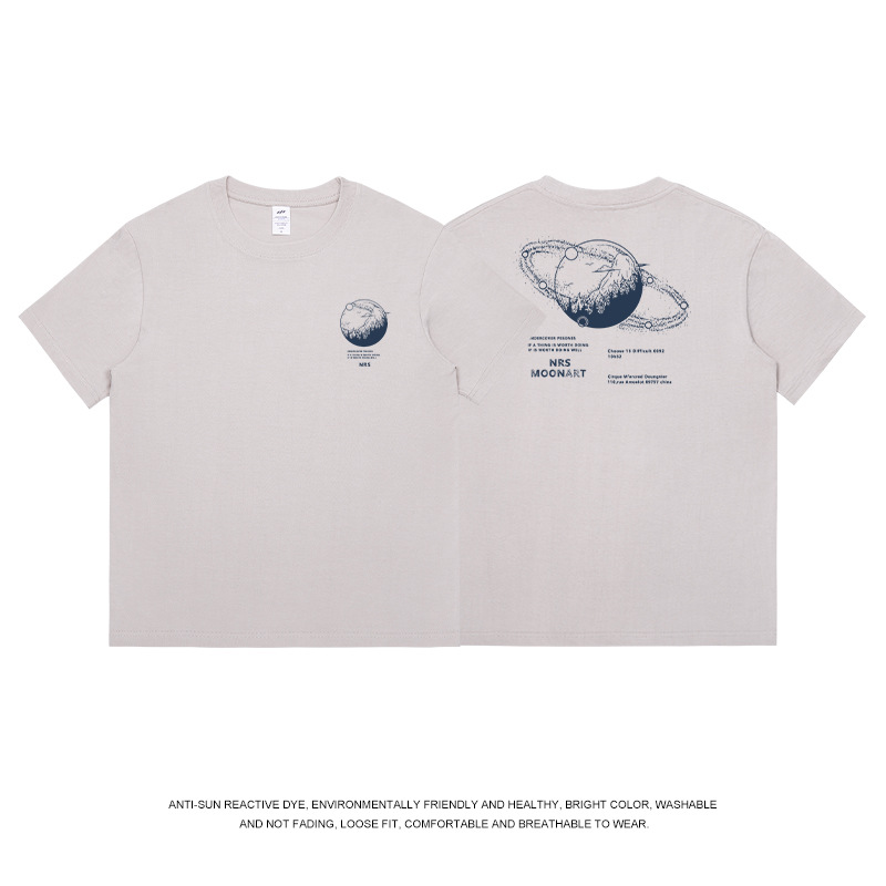 Cotton white printed short sleeved T-shirt Men's summer ins Versatile Couple costume loose fashion brand letter half sleeve clothes_voghion.com