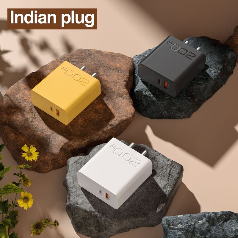 200W Super PD+USB Fast Charging Adapter Suitable For Huawei Samsung Type-C Mobile Phone Charger_voghion.com