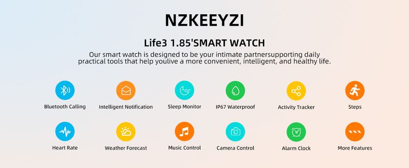 SENBONO Life3 Smart Bluetooth con chiamate e monitoraggio della salute, orologio sportivo impermeabile da donna, per iOS e Android_voghion.com