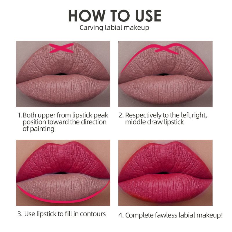 MISS ROSE Dual-Ended Lip Liner & Lipstick - Moisturizing, Long-Lasting & Non-Stick Cup - Hydrating For Autumn/Winter - Highly Pigmented, Smooth Glide_voghion.com