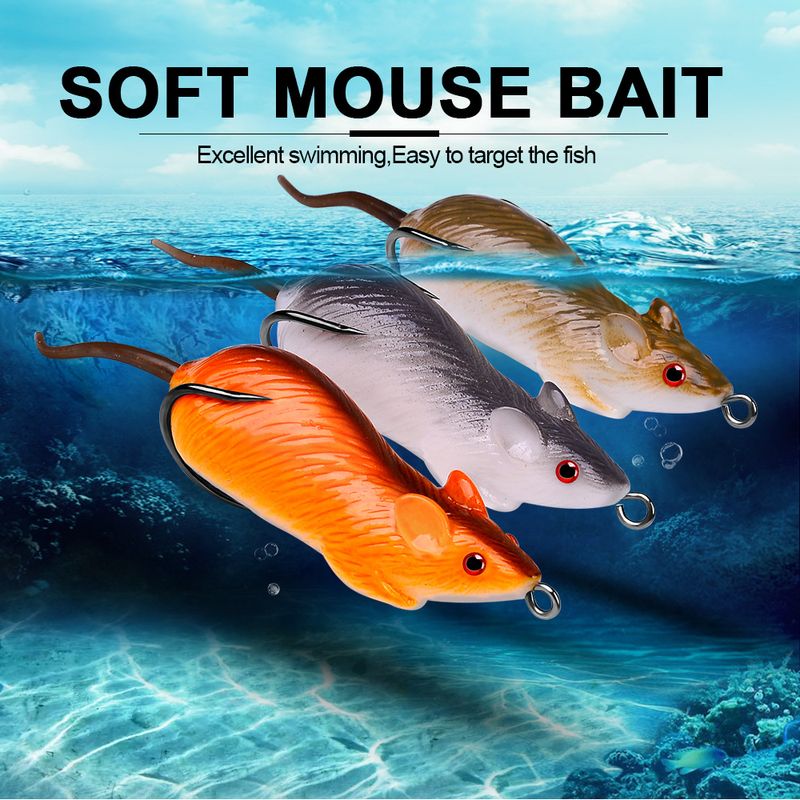 Lure Double Hook Simulation Frog Mouse 6cm 11.5g Soft Bait For Snakehead Fishing_voghion.com