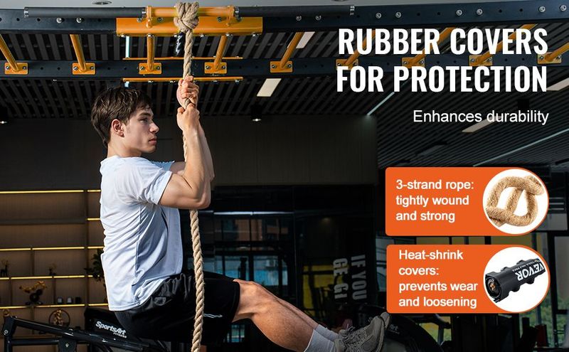 VEVOR 1"x100FT Gym Climbing Rope Fitness Strength Training Rope Home Exercise_voghion.com